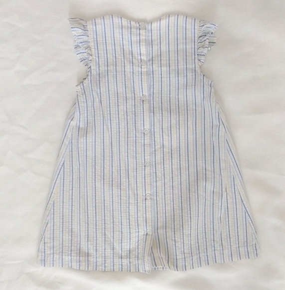 Bella Bliss Girls Striped Bow Cotton  Summer Dress 5 - Picture 2 of 5